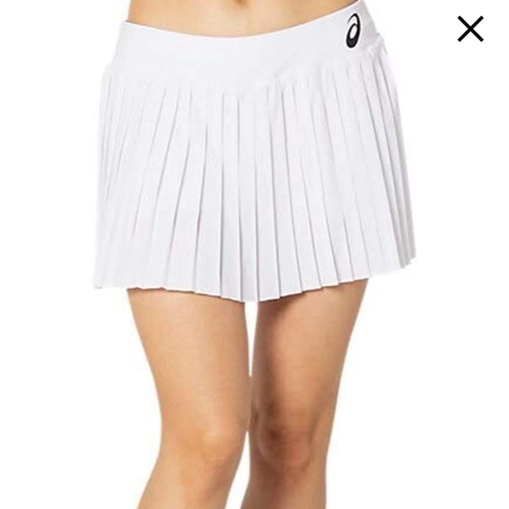 NWT ASICS Match Pleat White Tennis Skort